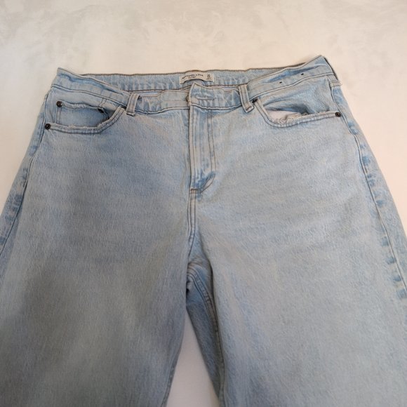 Abercrombie & Fitch Women's Flare Wide Leg Jeans Size 14 (Plus) - Light Blue - Picture 6 of 9